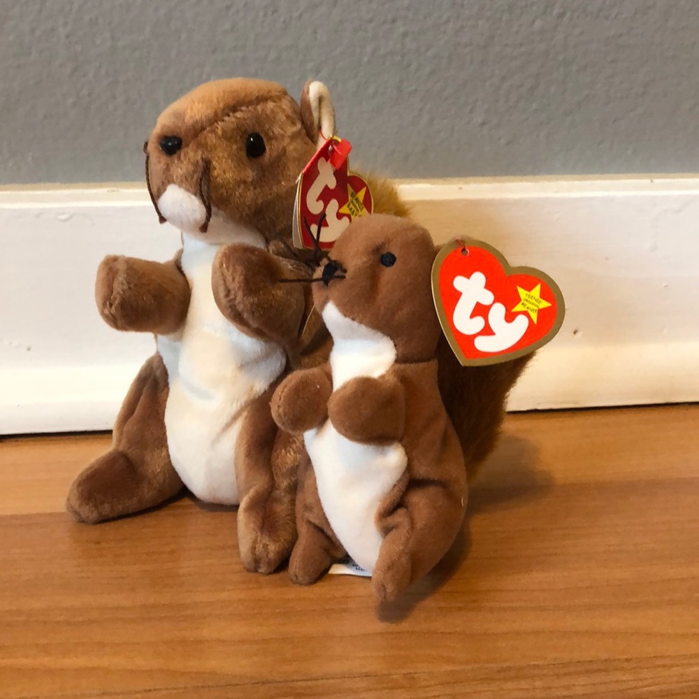 Ty Beanie Baby and teenie Nuts retired